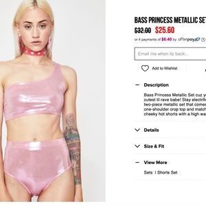 DOLLS KILL Bass Princess Metallic Set